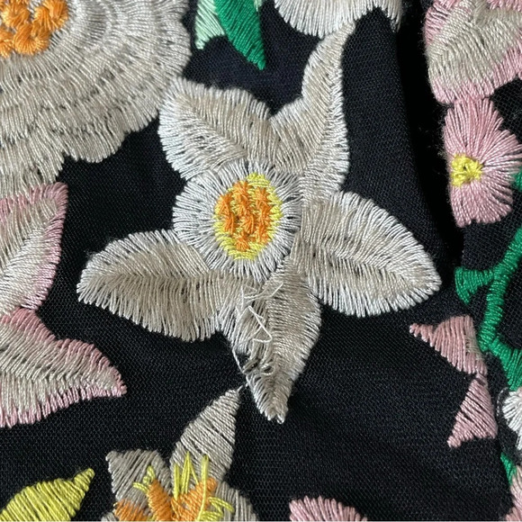 Carmen Marc Valvo Multi-colored Floral Embroidered Sheath Dress 29710 - Picture 15 of 16